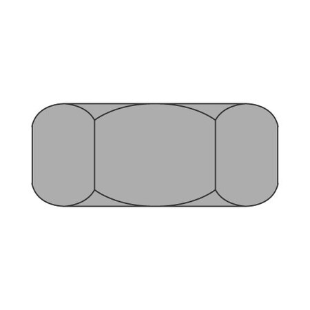 Newport Fasteners Hex Nut, 3/4"-10, Steel, Grade 2, Plain, 41/64 in Ht, 400 PK NB317225B-400